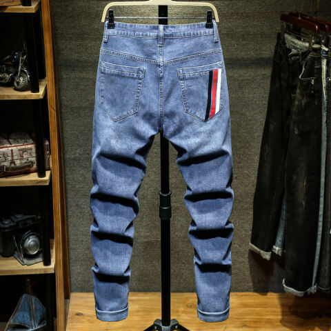 Men's large jeans three side printed large Harlan pants