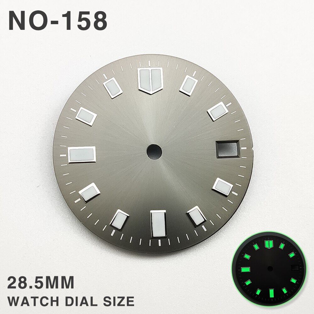 28.5Mm Dial Watch Modification Accessories NH35 Luminous Dial Suitable For NH35 Movement Custom Dial Logo