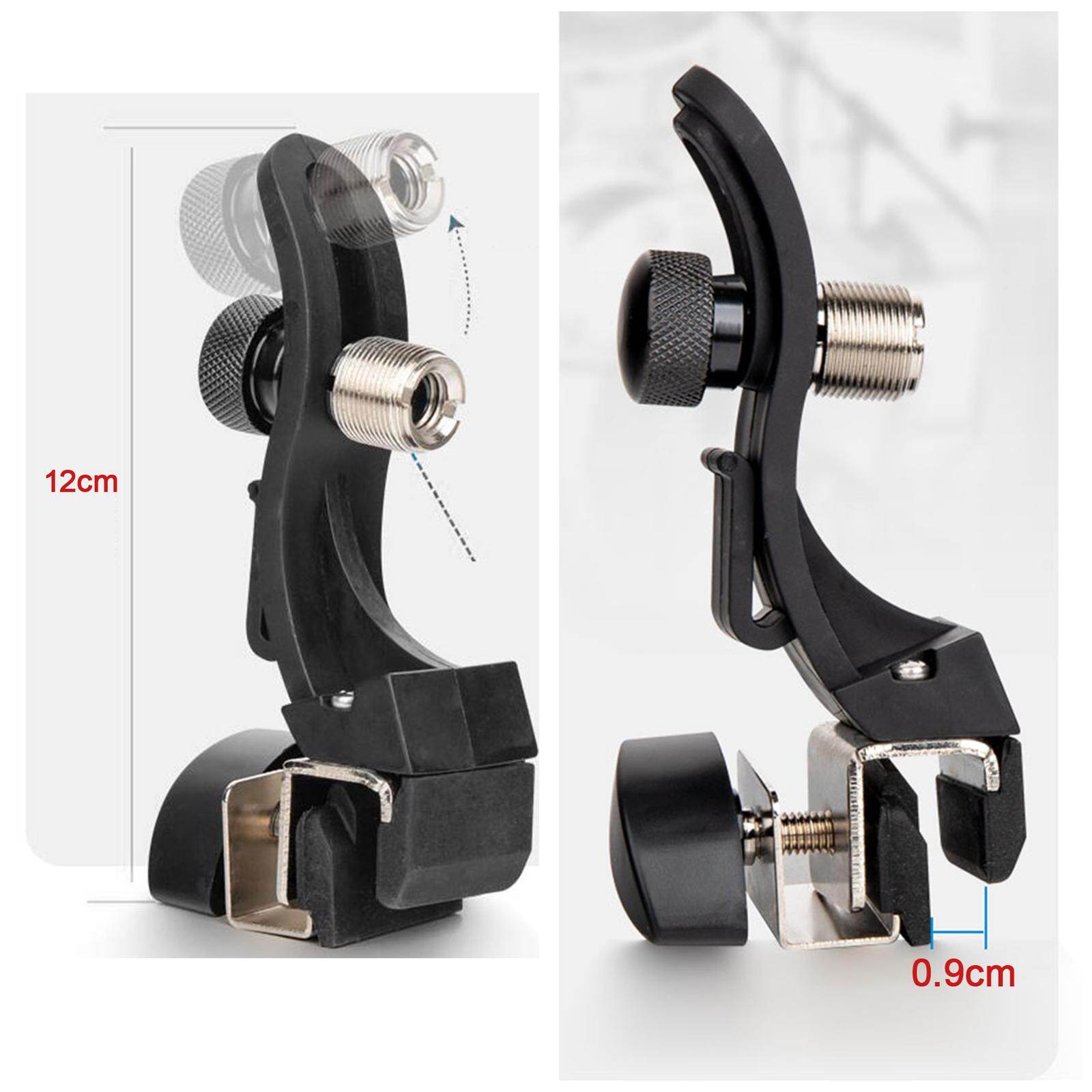 Moon Pomelo Drum Microphone Clip for 6"-18" Diameter Drums Shockproof Mount for Studio