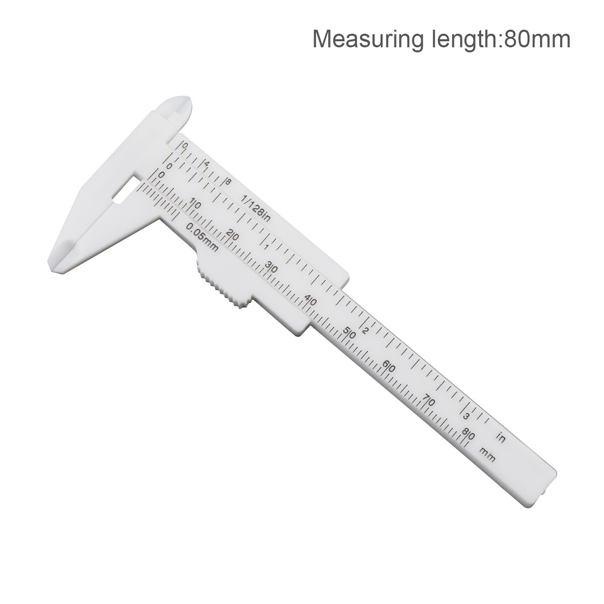 0-80mm Double Scale Orange Plastic Vernier Caliper with Mini Measurement Tool for Students / Antique Measurement