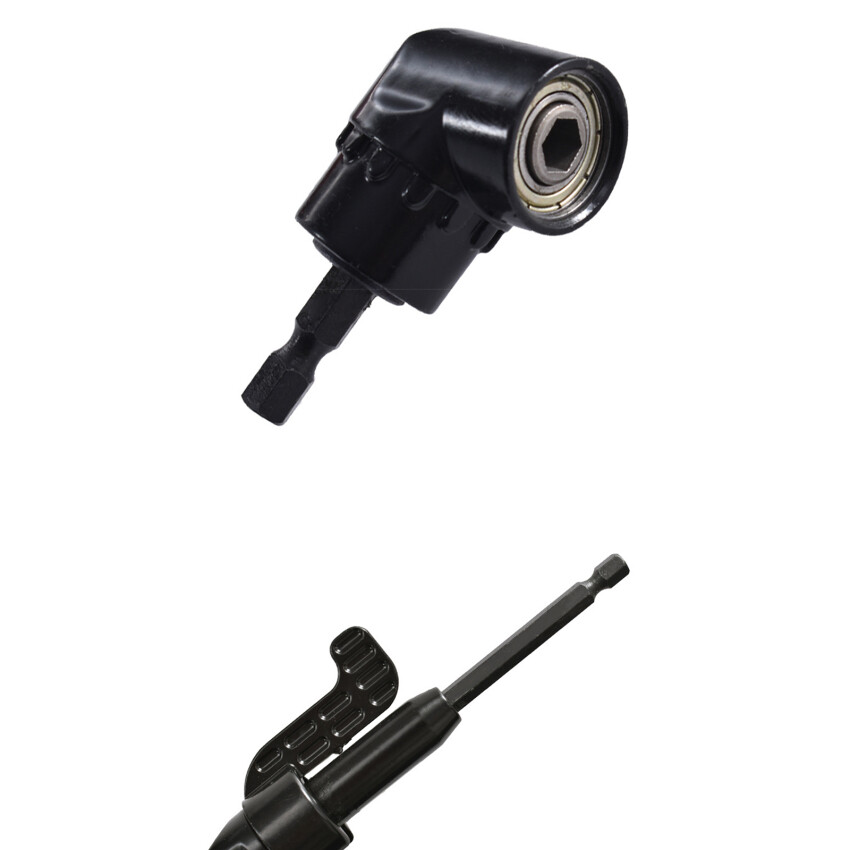 105 Degree Right Angle Drill Attachment And Flexible Angle Extension Bit Kit For Drill Or Screwdriver 1/4" Socket Adapter Tools