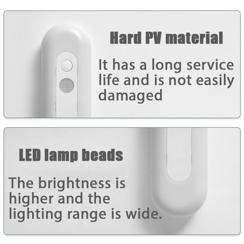 Đèn Ngủ LED Cảm Biến Chuyển Động USB Có Thể Sạc Lại Tích Hợp Nam Châm Đèn Tủ Mờ Vô Cấp Cho Tủ Quần Áo Gia Đình