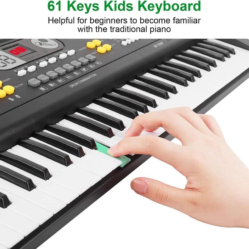 Bigfun Kids 61 Keys Electronic Piano Keyboard Music Piano With