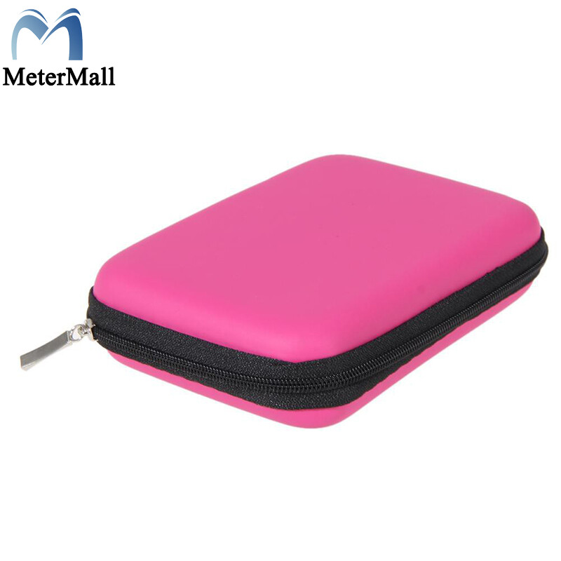 MeterMall Portable Square Shaped Zipper Enclosure Headphone Bag Pouch Earphone Case Charging Data Cable Holder