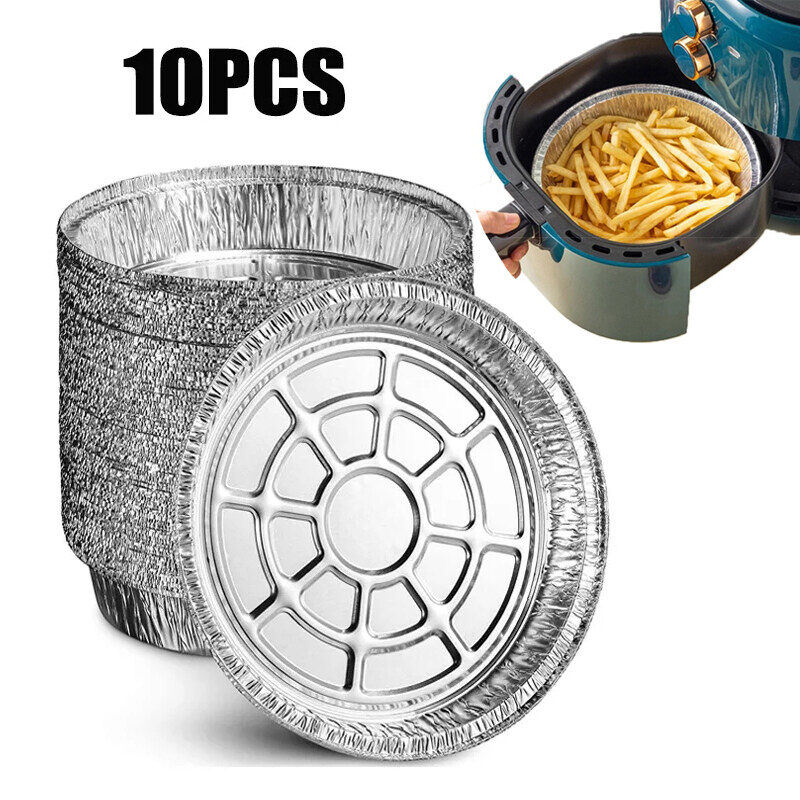 thumbnail image 2 of 20 PCS Aluminum Foil Air Fryer Liners, Non-Stick Air Fryer Disposable Paper Liner, Food Grade Aluminum Foil For Baking, Frying, Grilling, Roasting 2 of 9