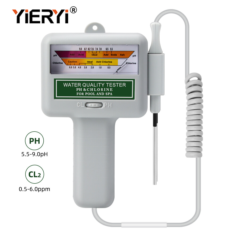 Yieryi Digital PH meter CL2 Chlorine Tester Water Quality Tester for Swimming Pool,Spa Aquarium,Home,pool tester