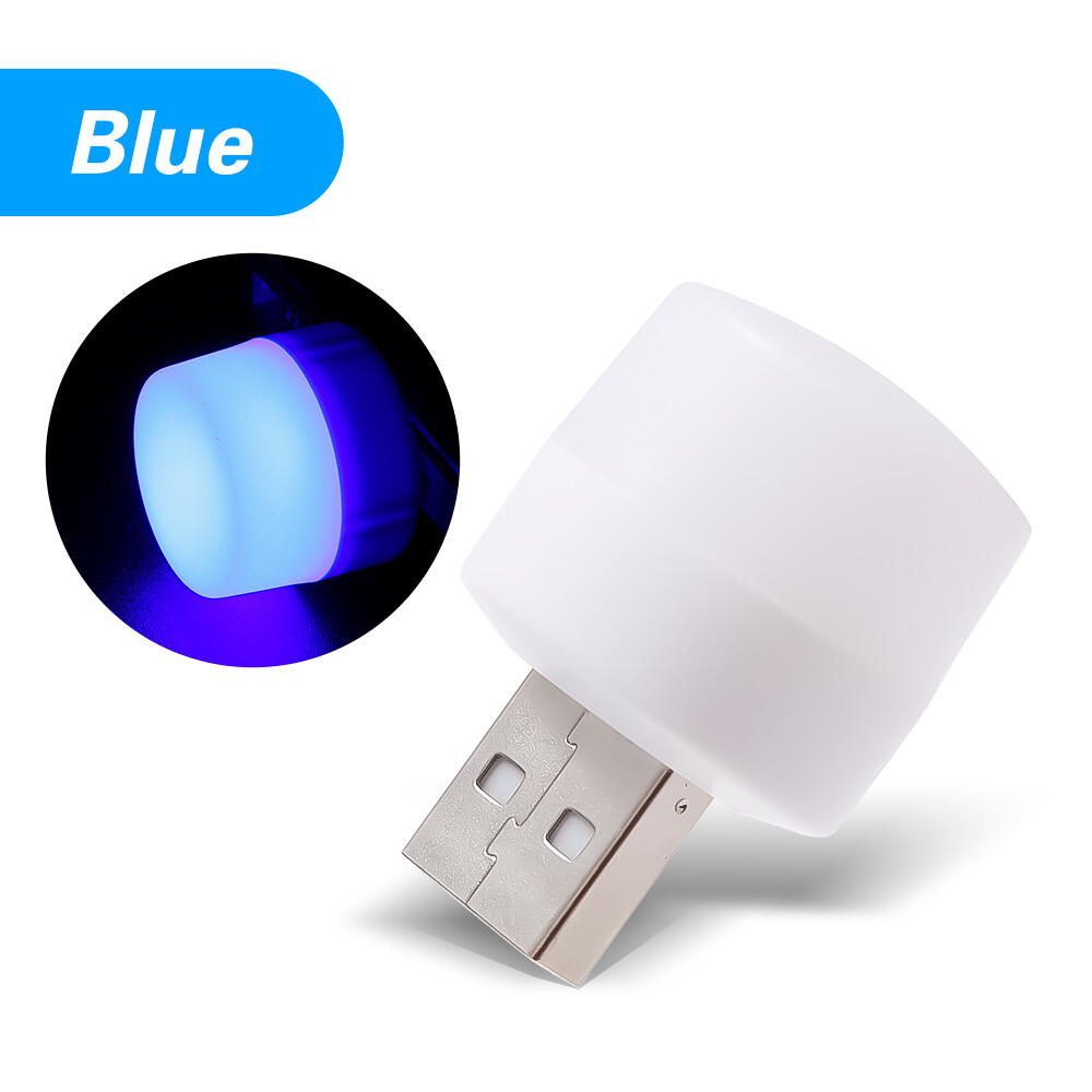 5pcs usb led plug lamp 1w super bright eye protection usb book light computer mobile power charging usb led colorful night light