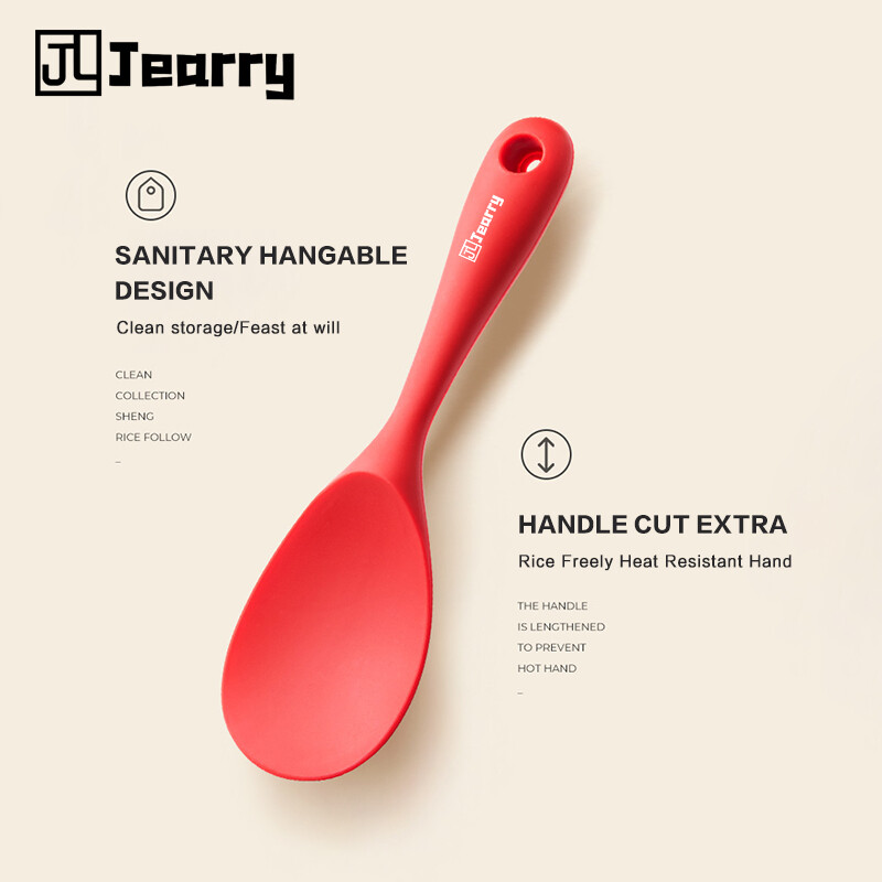 Jearry Muỗng cơm Silicone muỗng ăn Chất Lượng Cao gạo lức chảo thức ăn chịu nhiệt loại dụng cụ nhà bếp Silicone