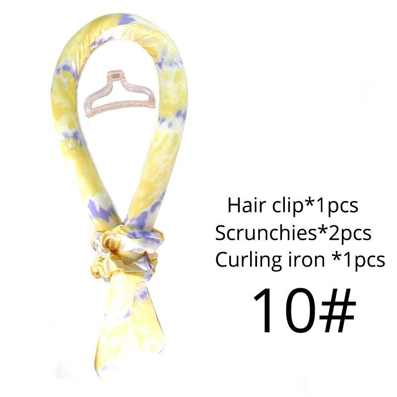 1Pcs No Heat Magic Hair Curlers 1Pcs Hair Clip 2Pcs Satin Scrhie Heatless Curling Rod For Long Hair Upgraded Magic Rollers