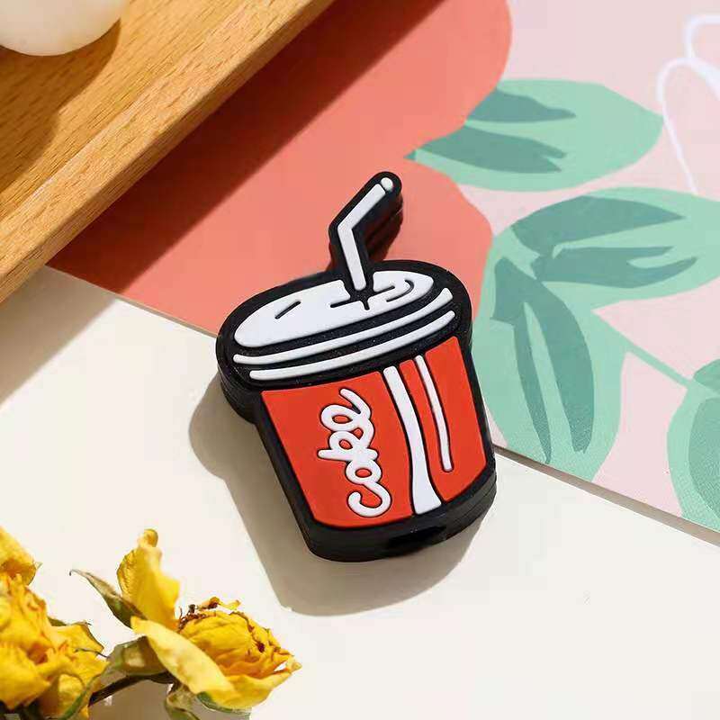 Cute USB Cable Bite Charger Wire Organizer Silicone Cable Saver for Iphone Charging Cord Protector Data Line Cable Protection