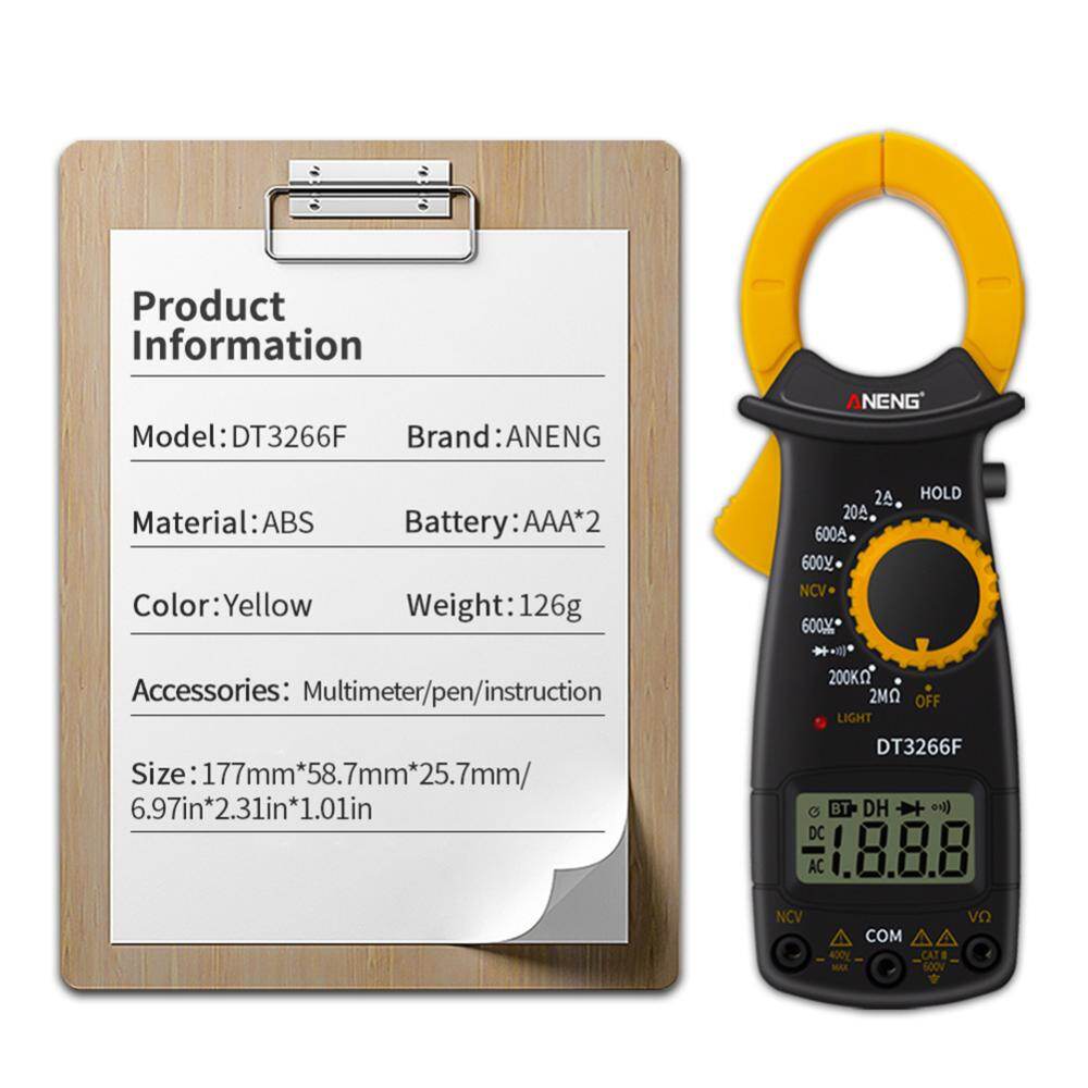 【ANENG】Digital Amper Clamp Meter Multimeter NCV Current Clamp Pincers Voltmeter