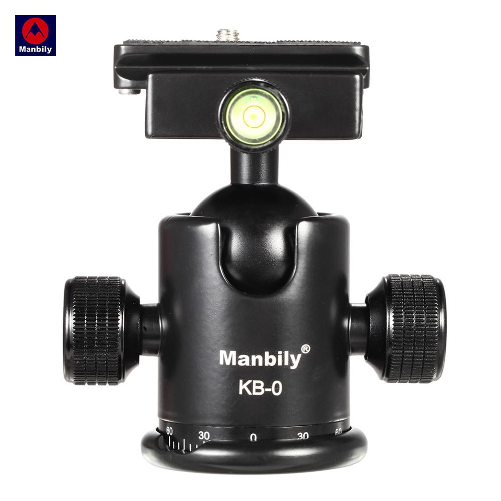 Manbily KB-0 Professional Tripod Head Camera Ball Head Panoramic Head Sliding Rail Head with 2 Built-in Spirit Levels Aluminum Alloy Max Load Capacity 15kg