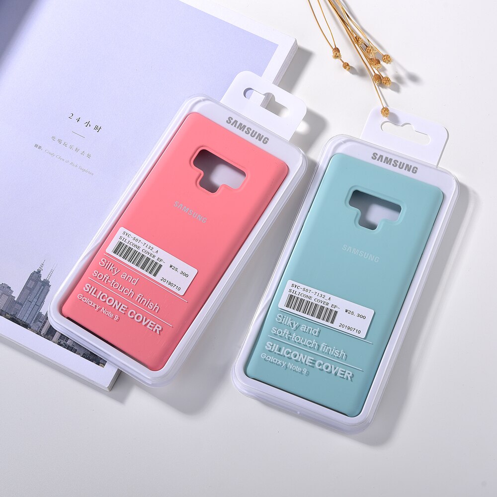 Original Samsung Note 9 Liquid Silicone Case Soft-Touch Silky Finish Protective Cover For Samsung Galaxy note9 Note 9 With Box