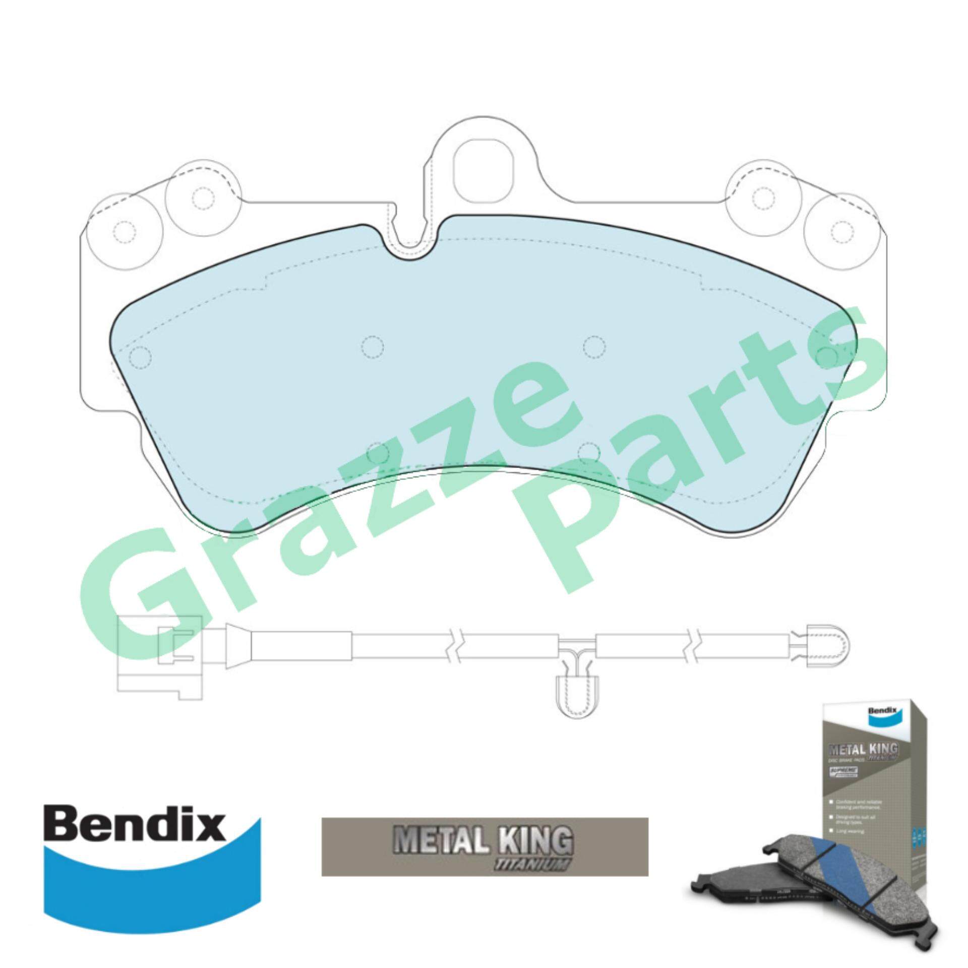 Bendix Metal King Titanium Disc Brake Pad Front for DB1676 Porsche Cayenne 3.2 4.8 955 9PZ Bendix Brakes Brake Pads Brembo Bike Brake Pads Lazada Lazada