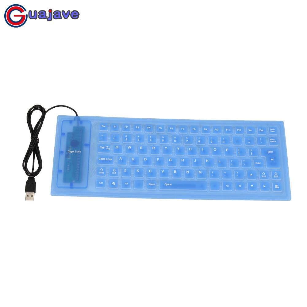 Guajave Portable Kabel USB Mini Fleksibel Silikon Keyboard PC Lipat untuk Notebook Laptop