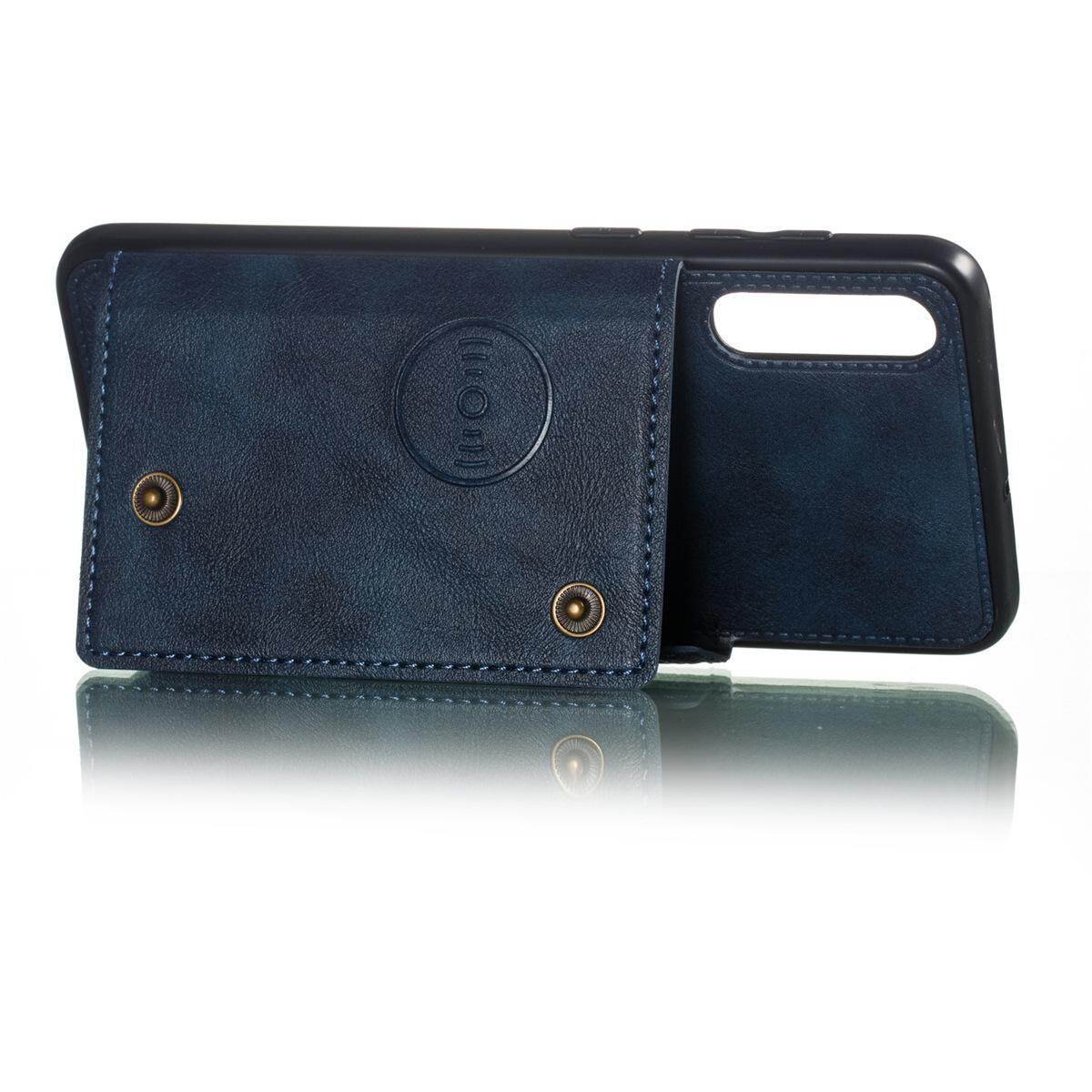 Cho Samsung A50 a50s a30s da trường hợp nhiều Folio lật Bìa Wallet trở lại trường hợp vỏ, có thể làm việc với gắn trên xe hơi, ẩn thẻ tín dụng ID khe giữ, retro nút kim loại clasp, đứng hỗ trợ