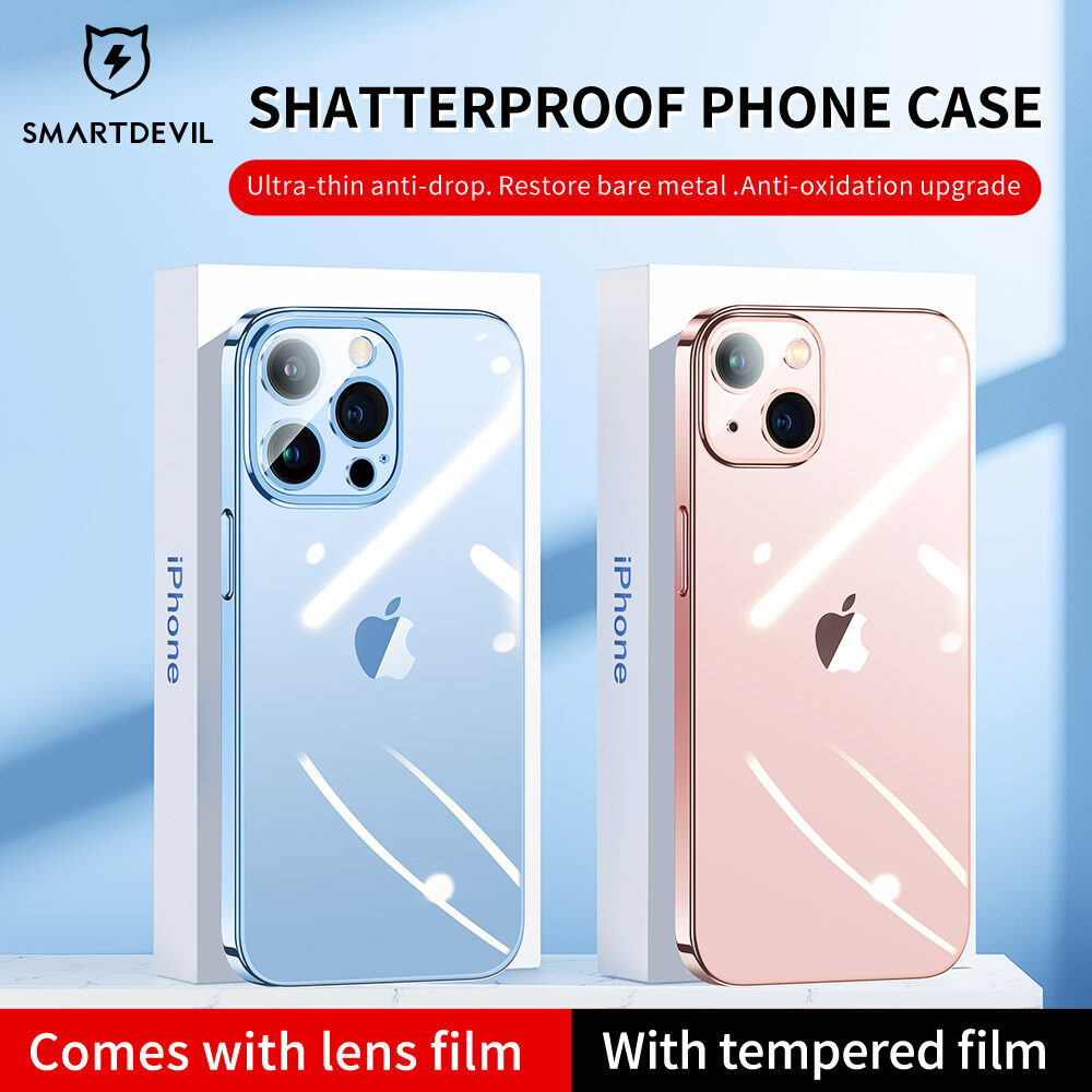 SmartDevil Phone Case for iPhone 14 Pro max Case iPhone 13 Pro max case original 13ProMax 14 plus 14Promax case Camera Lens All-inclusive Protector Case with Soft Borders Anti Fingerprint Protect From Scraping
