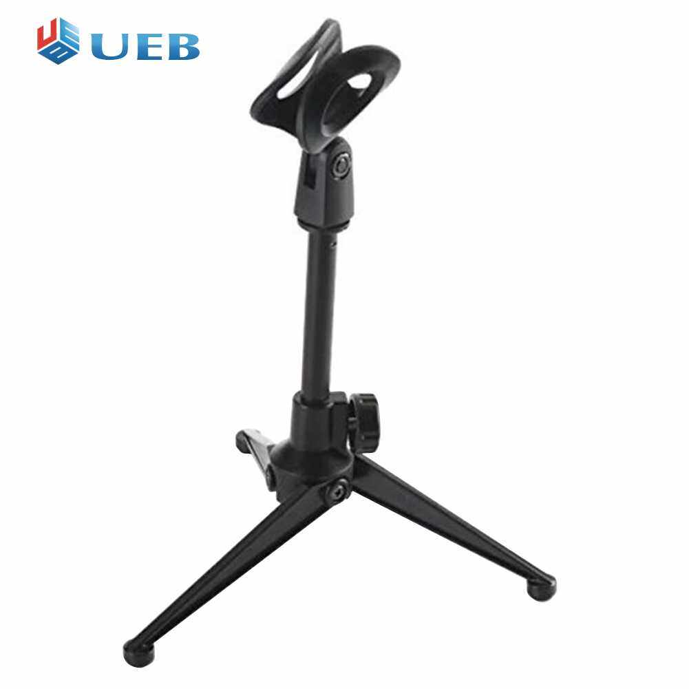 Adjustable Foldable Desktop Microphone Tripod Stand Holder with Mic Clip