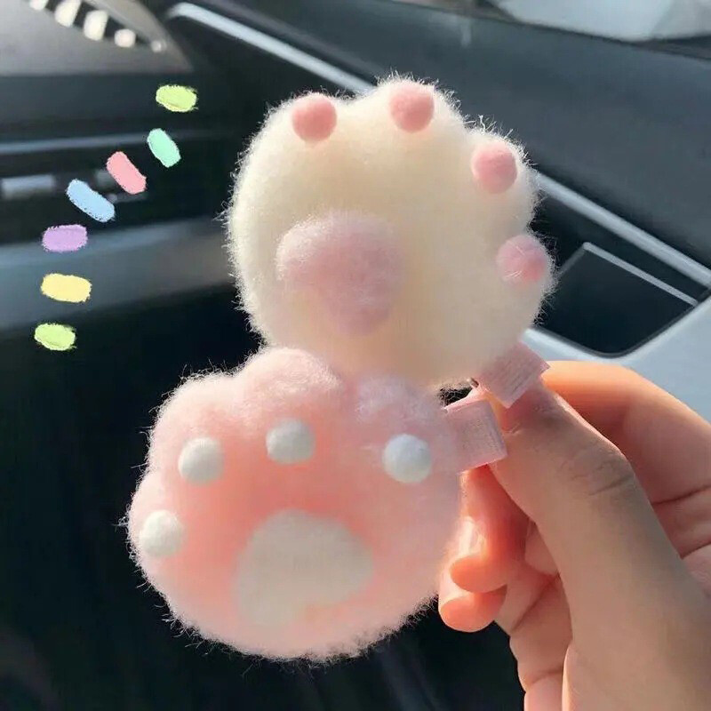 【ZNBY】Cute Pink Cat Feet Hair Clips
