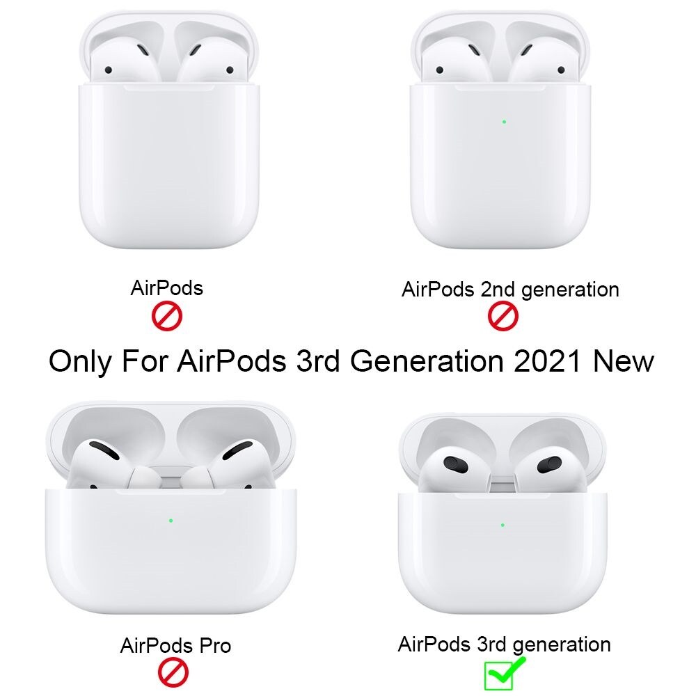 1PC Morandi Solid Color Soft Silicone Cover with Hook For Apple AirPods 3rd Gen Bluetooth Earphone Protective Case Shell