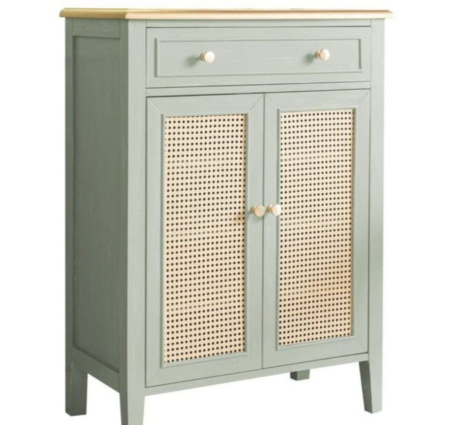 LaFloria®Ivy Rattan Shoe Rattan Shoe Organizer/ Black Rattan