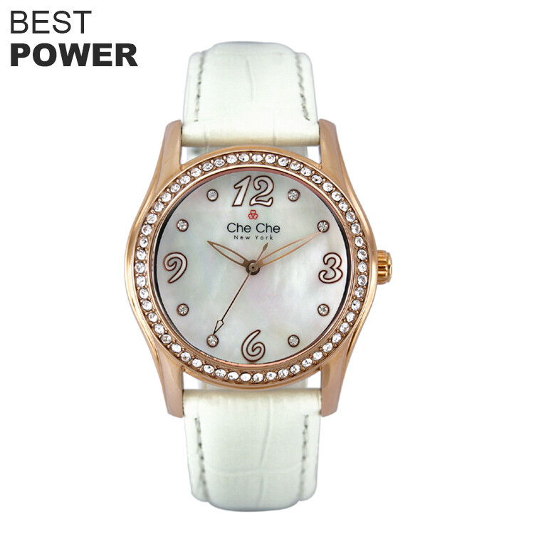 Che Che Brand Watch Exquisite Women's Style with Diamond Retro High Grade Sense True Belt Light Luxury Watch 5ATM Waterproof