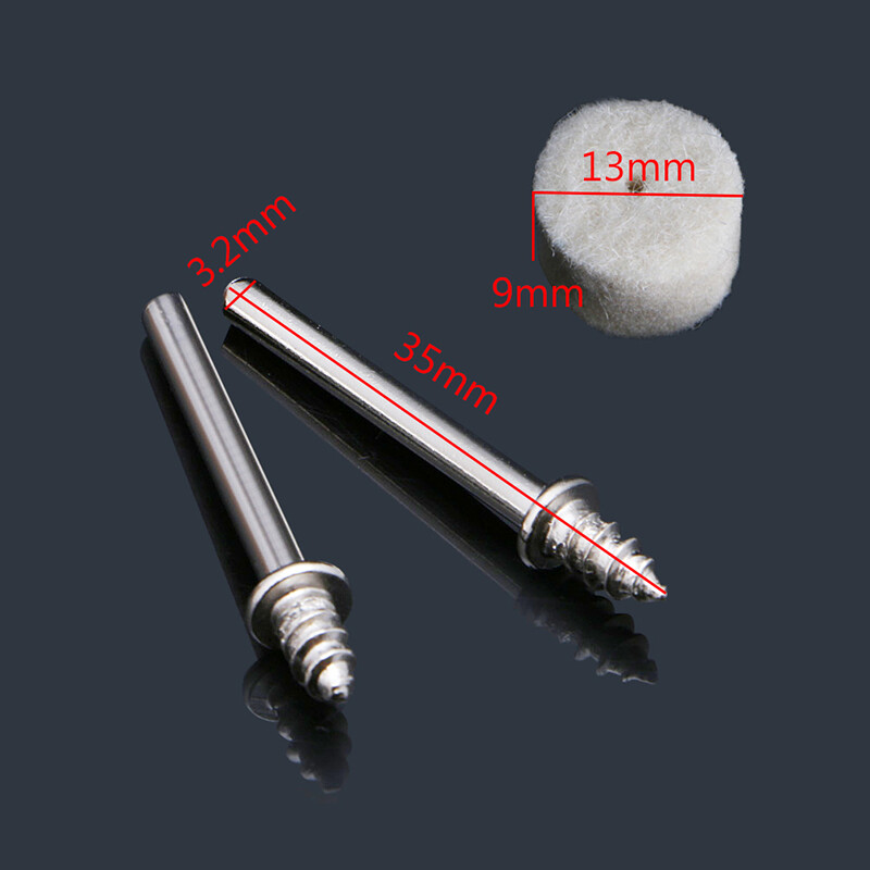 ✪100 Chiếc Len Nỉ Đánh Bóng ĐỆM PHỒNG Miếng Lót 13 Mm + 2 Vỏ Cho Đá Mài