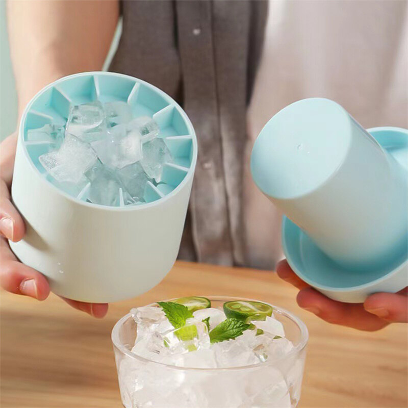 Silicone Băng xi lanh 60 Khay Đá Khuôn Sáng Tạo Máy Làm Đá nhà nhỏ mùa hè đá viên làm phụ kiện