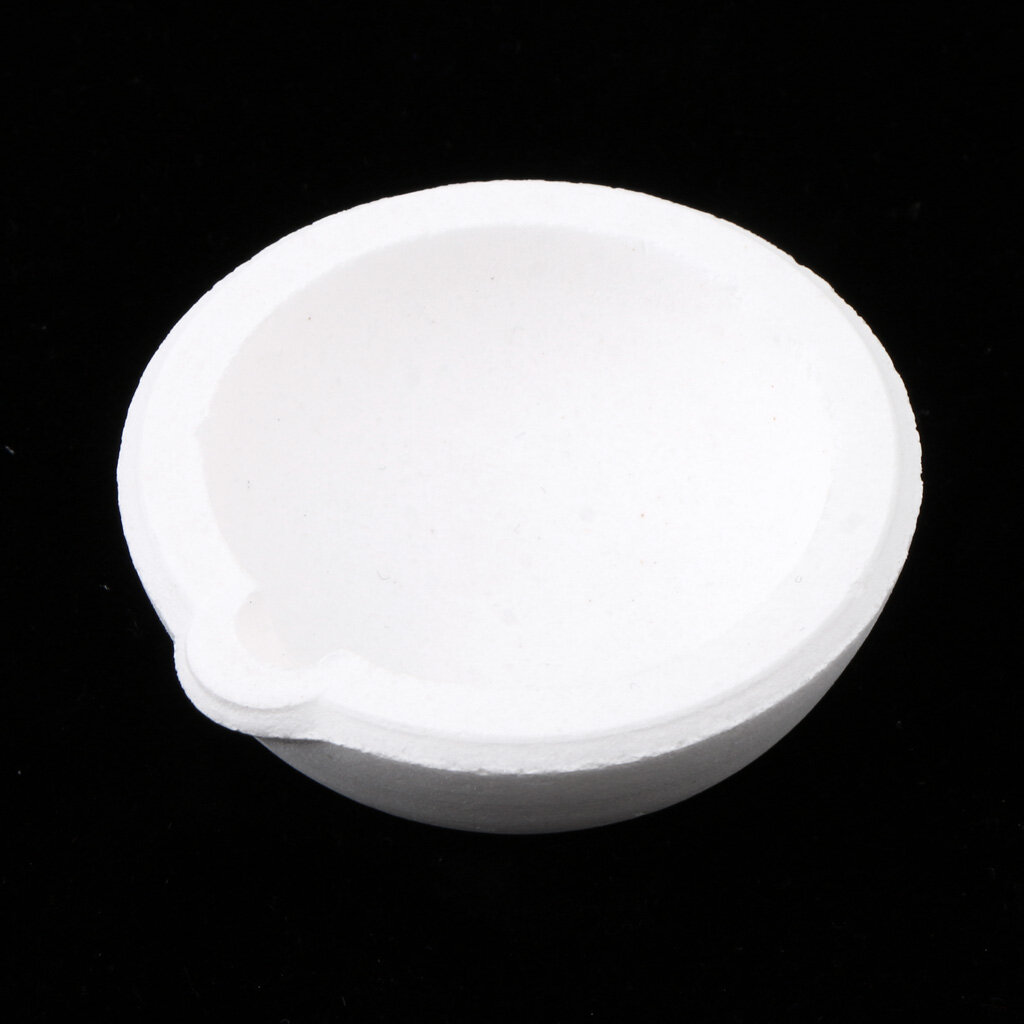 footful Jeweler Crucible Pot Melting Melt Metal Gold Silver Jewelry Casting Tool, White