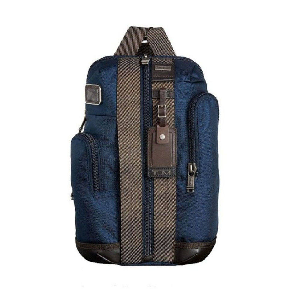 TUMI Toming Fashion Casual Genuine Cattlehide Leather Surface Chest Bag