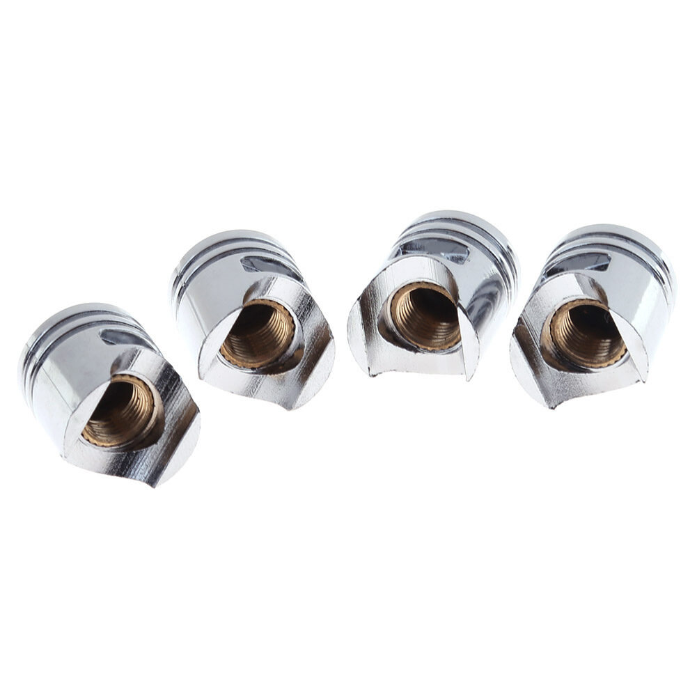 4 Cái Nắp Chụp Thân Van Lốp Bánh Xe Hơi Màu Bạc Thông Dụng Nắp Che Bụi