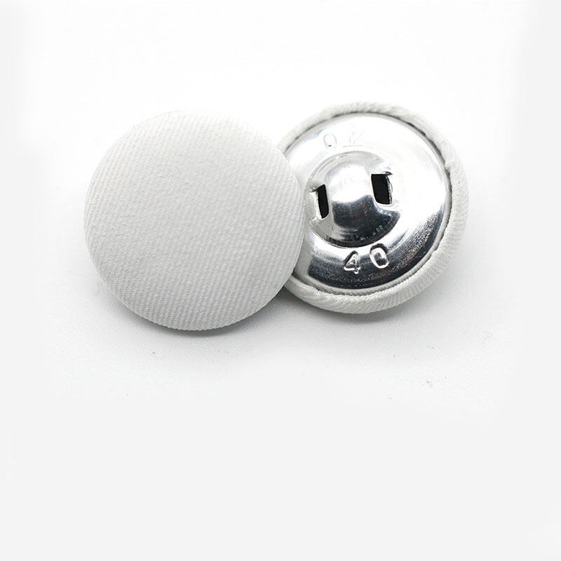 pzcf 10Pcs Sewing Accessories Cloth Buttons Metal Buttons Fabric Covered Round Decorative Dress Shirt Clothing Diy