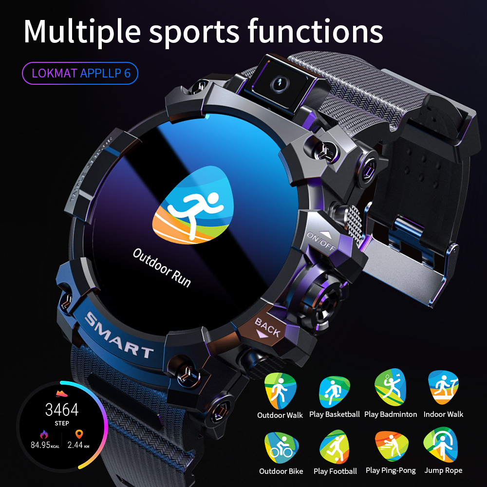 Full Netcom JinGle LOKMAT APPLLP6 4G Full Netcom สมาร์ทวอทช์1.6นิ้ว TFT 4 + 64G สี ...