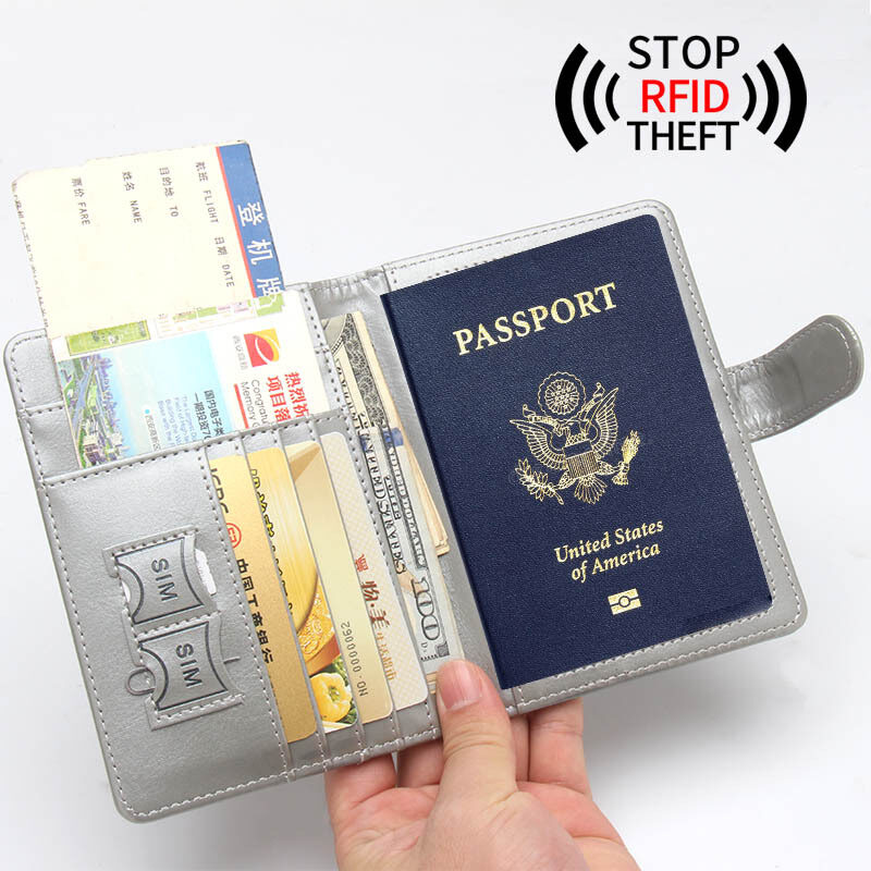 Giá Đỡ RFID Bọc Hộ Chiếu Hộ Chiếu Ngăn Đựng Vé