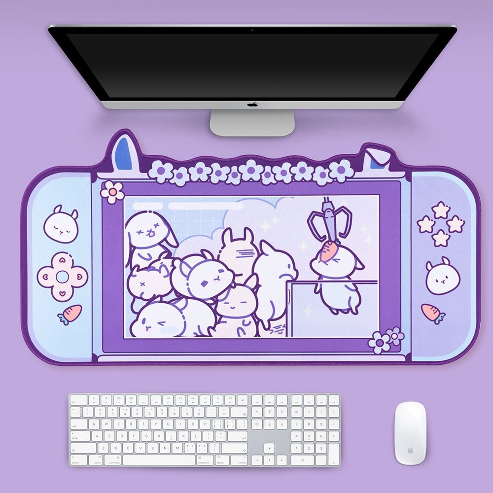 Geekshare 90x40cm Mouse Pad Gaming Keyboard Pad Desktop Computer Laptop Desk Mat Cartoon Anti-Slip Mat Girl Office Pad