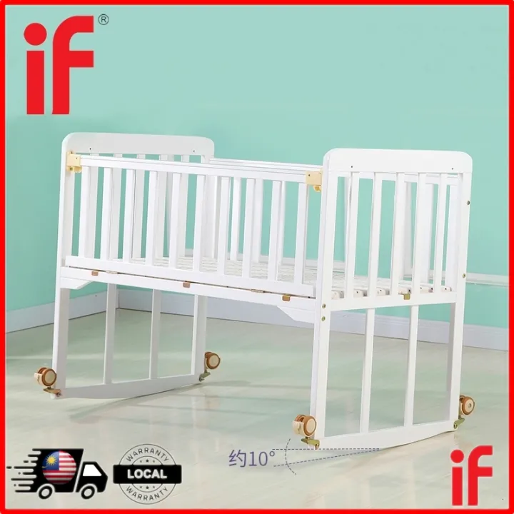 natural wooden cot