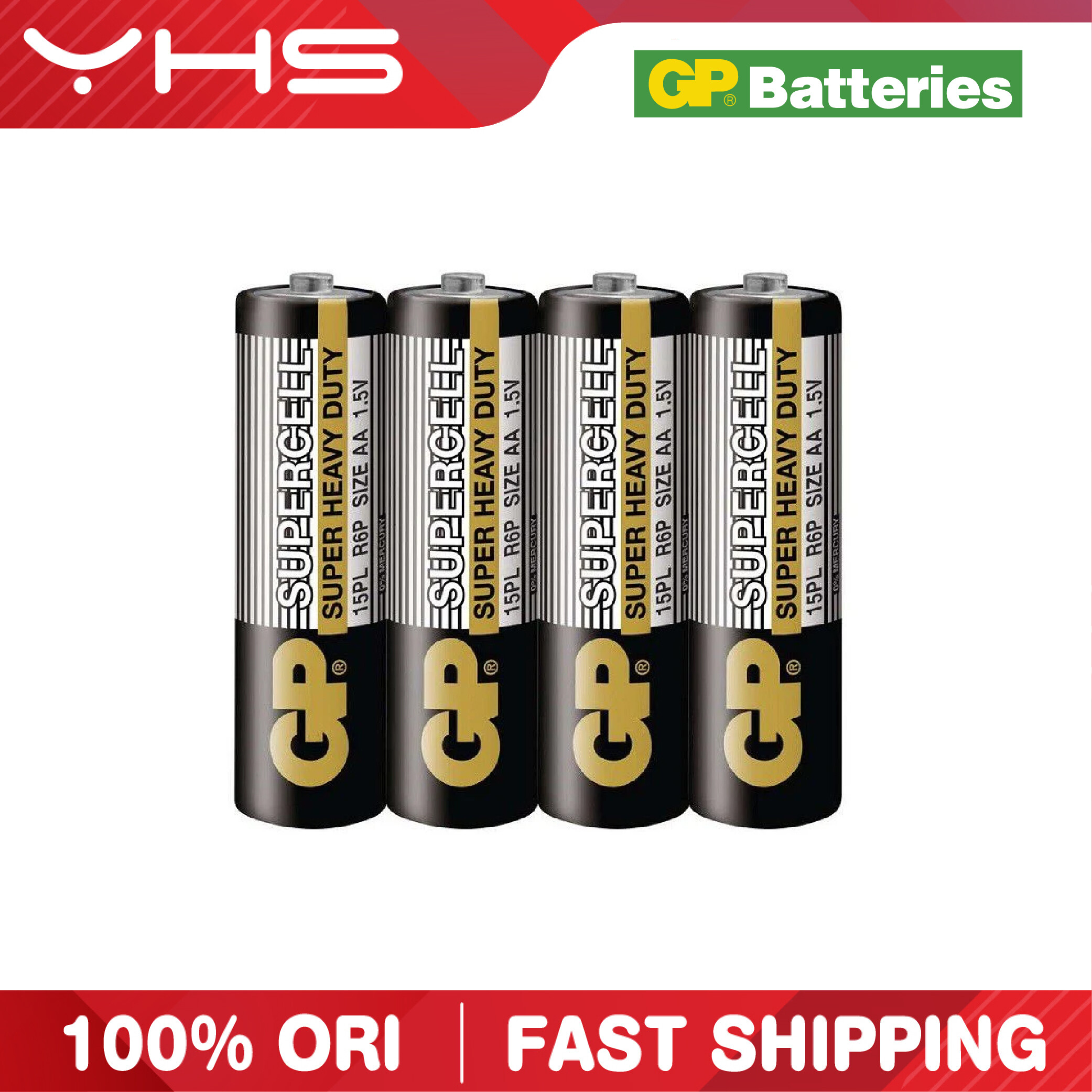 [Genuine] GP 4pc-Pack AA / AAA Supercell Battery with High Capacity ...
