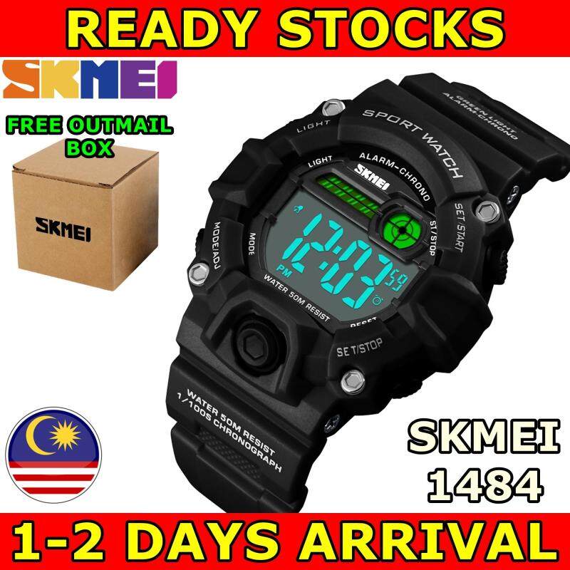 SKMEI 1484 Kids Sports Waterproof LED Display Dual Time Digital Watch Jam Tangan Lelaki Quartz Multifunction Chrono Malaysia