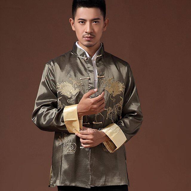STANLEY Coco Male Clothes 2024 Embroidery Dragon Tangsuit Traditional Chinese Clothing for Men Shirt Top Jacket Cheongsam Hanfu Vintage