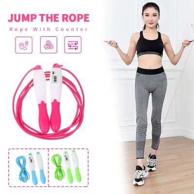 Counting Jump Rope Adjustable Digital Counter Electronic Tali Skipping Fitness Weight Loss Equipment Exercise Ope Skipping Fitness Professional Rope Skipping