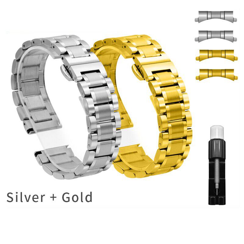 Metal watch strap 12mm 13mm 14mm 15mm 16mm 17mm 18mm 19mm 20mm 21mm 22mm 23mm 24mm stainless steel watch band