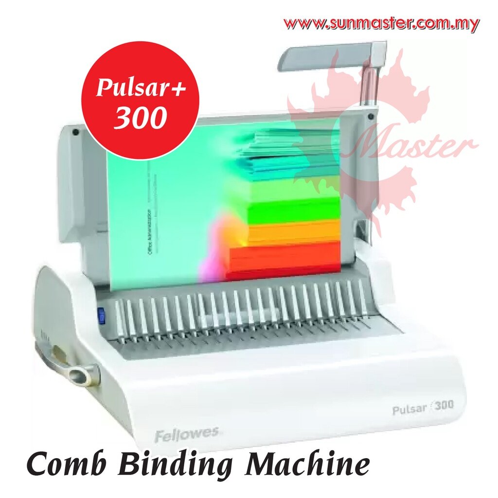 Fellowes Pulsar+ 300 Manual Comb Binding Machine Pulsar 300 Plastic