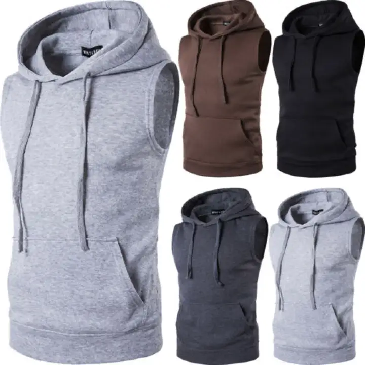 mens vest hoodie