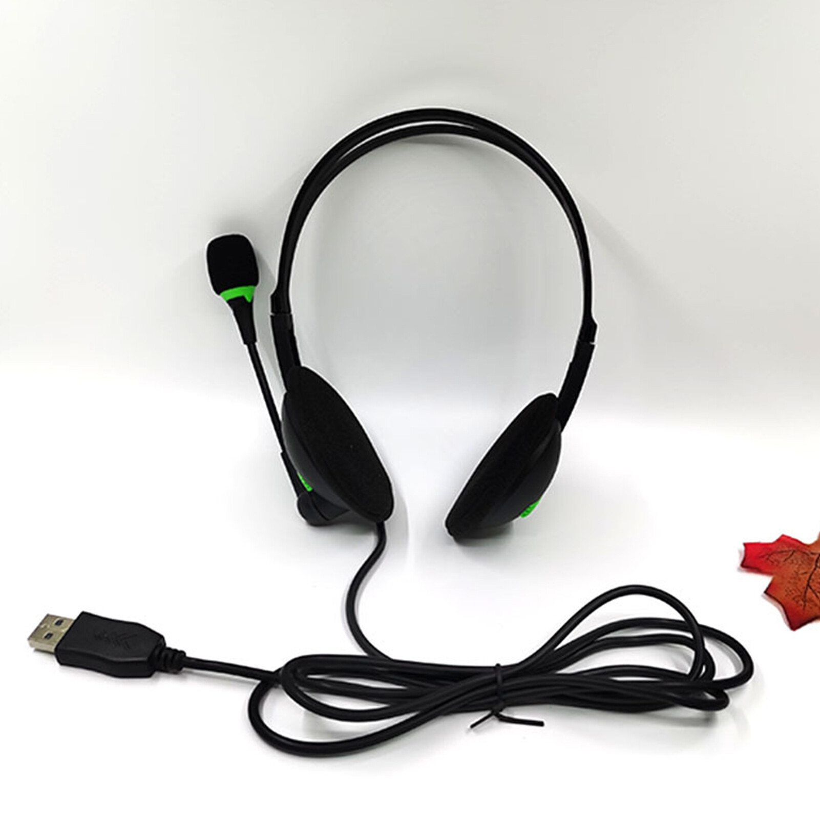 Geniusc Tai nghe có dây giao diện USB Ergonomic với microphone tiếng ồn hủy bỏ tai nghe có dây văn phòng cung cấp rảnh tay Tai nghe có dây