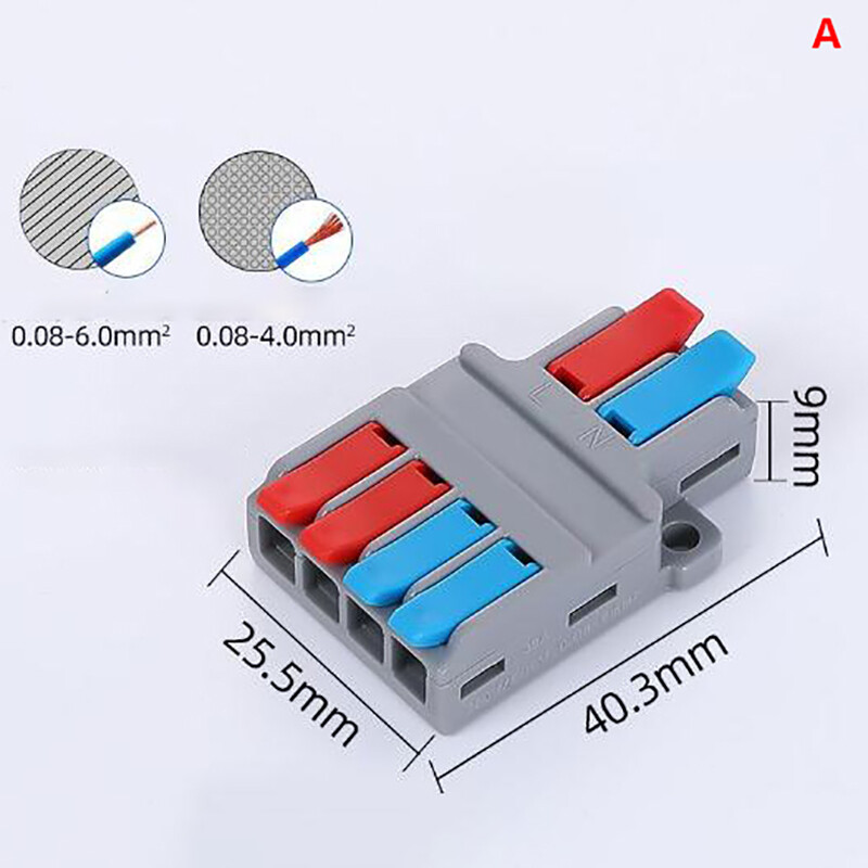 Quick Splitter 2 In 4/6 Out Wire Connector Universal Wiring Cable Connector