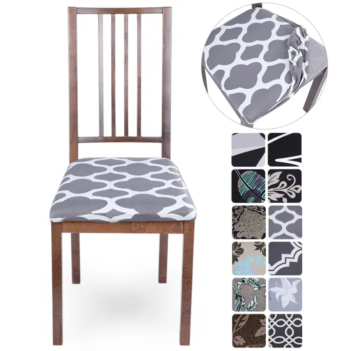 Stretch Elastic Dining Room Chair Seat, Dining Room Chair Seat Protector Covers