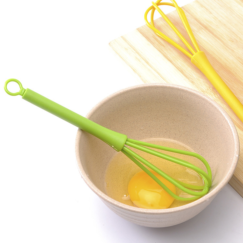 [Hilldora] 1PC Egg Beater Creative Kitchen Baking Tool Household Cream Beater Children's Manual Mini Plastic Egg Beater Food Grade Cookware