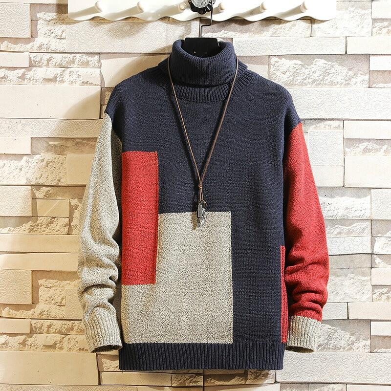 Davidso New Men's Sweater Winter Turtleneck Pullover Fashion Designer Sweater Mens Long Sleeve Sweaters