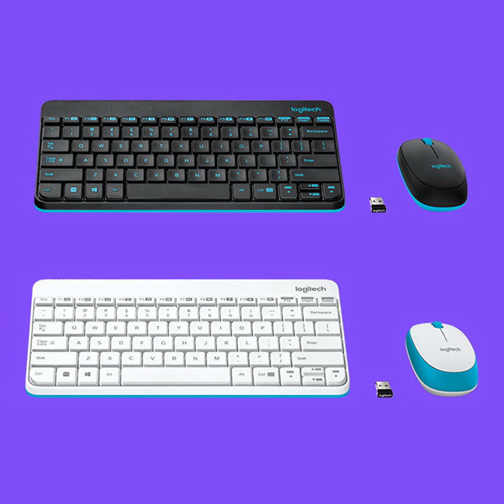 Skyloong for Logitech MK245 Portable Splashproof Ergonomic PC Optical Wireless Keyboard Mouse Kit