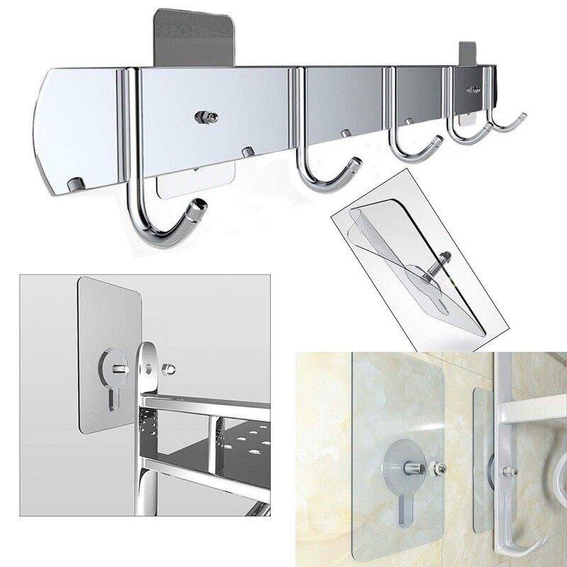 Móc Ma Thuật Không Cần Đinh Móc Treo Tường Ma Thuật Nặng Dính Trong Suốt Móc Trong Suốt Không Có Dấu Vết Không Khoan Móc Dính Tường Đinh Vít Liền Mạch